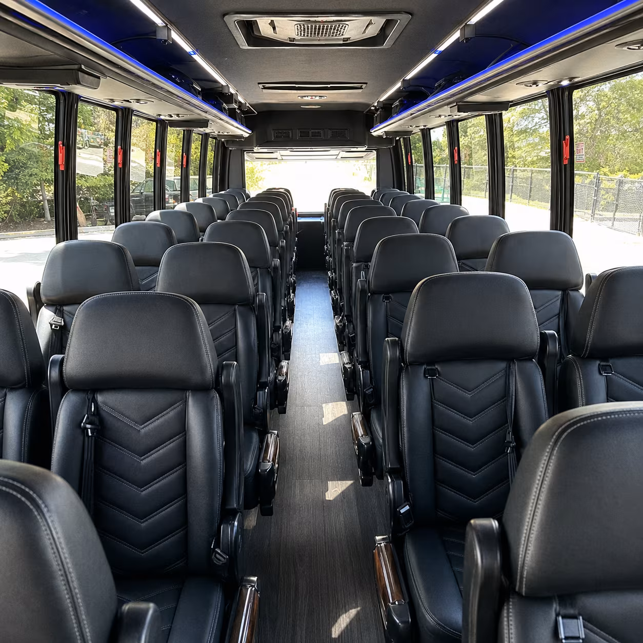 oxnard 28 passenger minibus interior