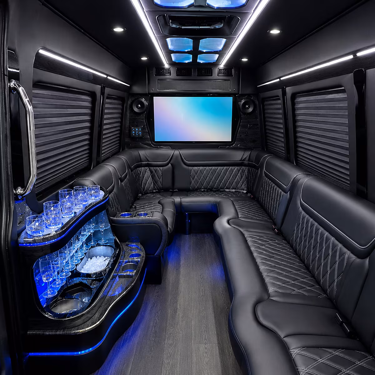 oxnard party bus interior